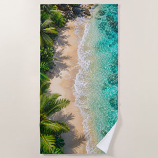 Tropical Paradise Turquoise Ocean Beach Towel