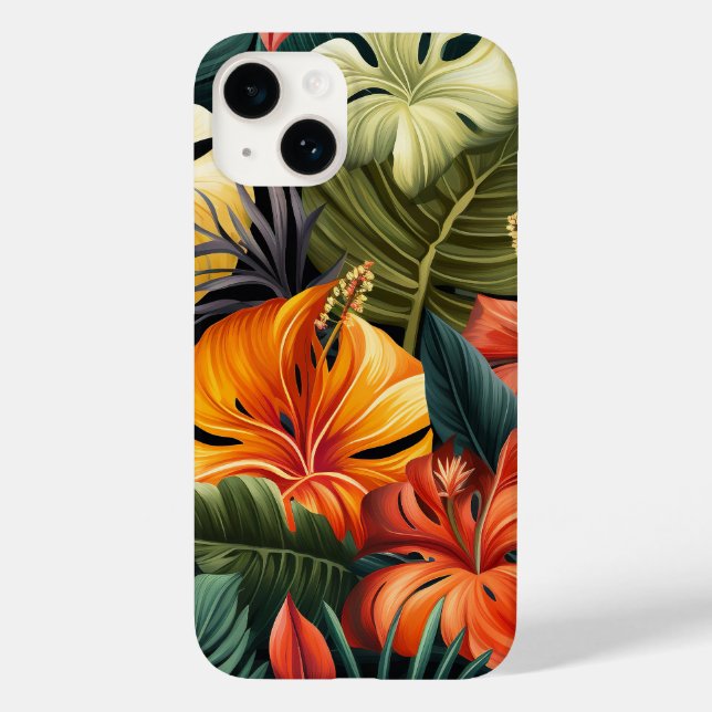 Tropical Paradise Vibrant Blooms  Case-Mate iPhone Case (Back)
