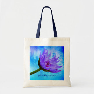 Tropical Paradise Water Lily Custom Budget Tote Bag
