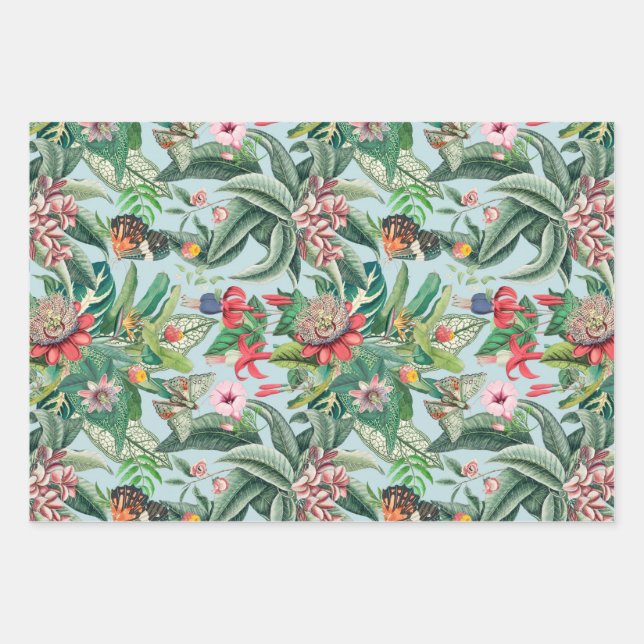 Tropical Paradise Wrapping Paper Sheet (Front)