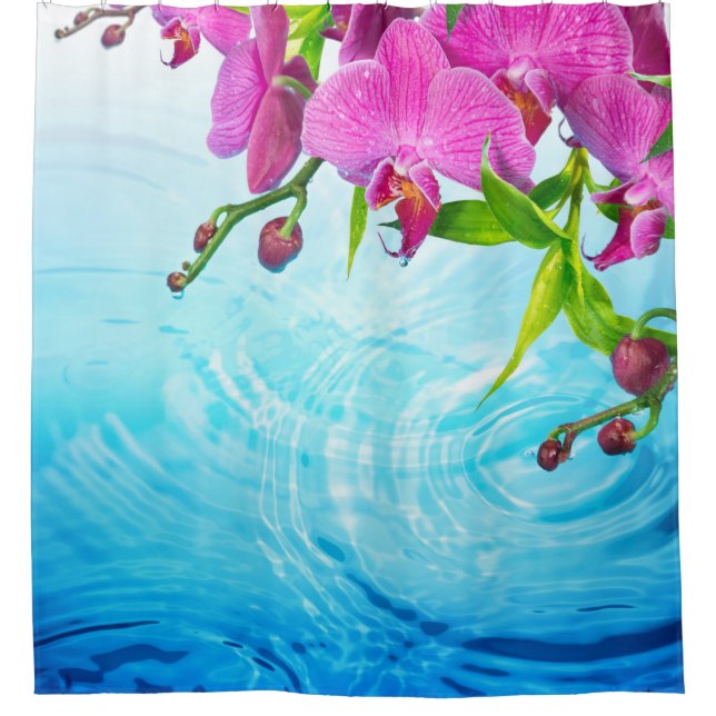 tropical paradise,zen,peace,mediation,yoga,chakra, shower curtain (Front)