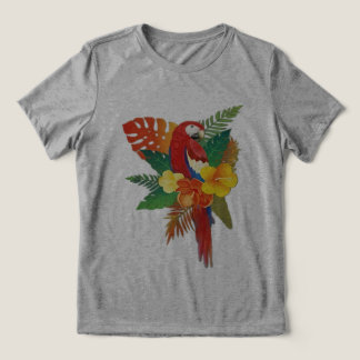 Tropical Parrot Bloom T-Shirt Tri-Blend Shirt