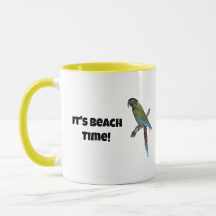 Tropical Parrot Painting for Bird or Beach Lovers Mug