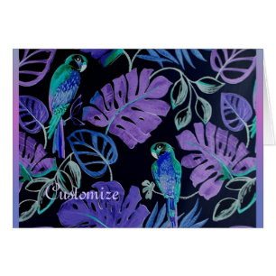 Tropical Parrot Paradise Card