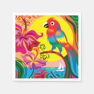 Tropical Parrot Paradise Napkin