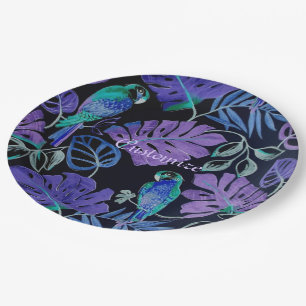 Tropical Parrot Paradise Paper Plates