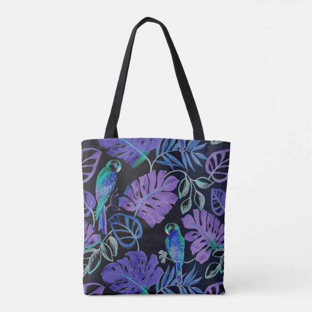 Tropical Parrot Paradise Tote Bag (Back)