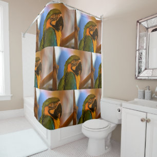 Tropical Parrot Shower Curtain
