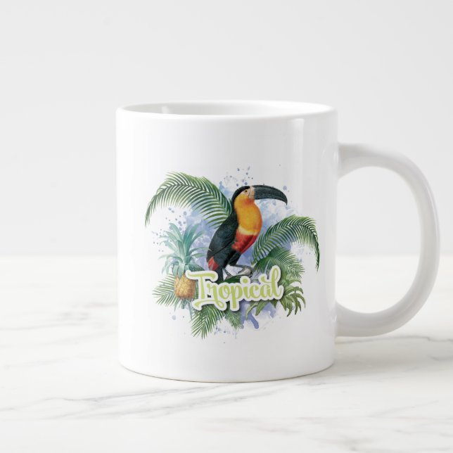Tropical Parrot Theme Jumbo Mug (Right)