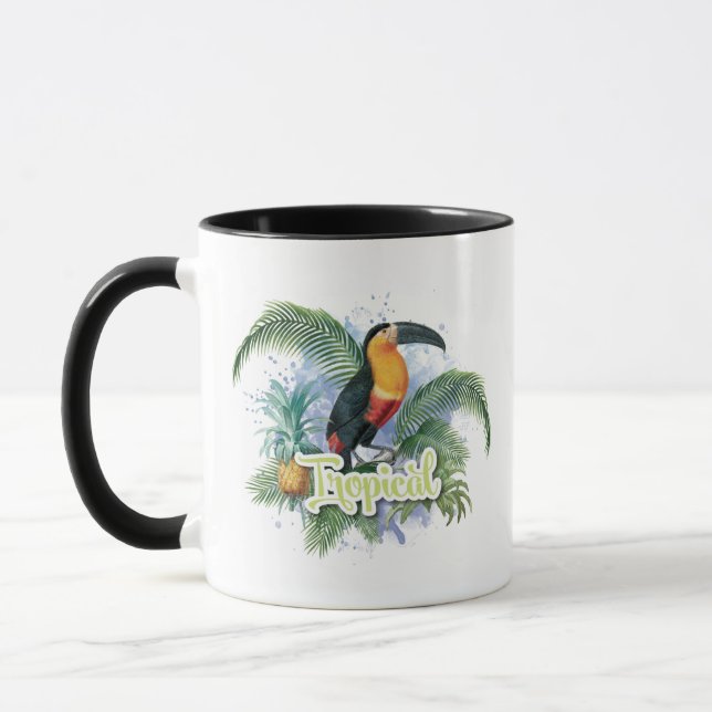 Tropical Parrot Theme Mug (Left)