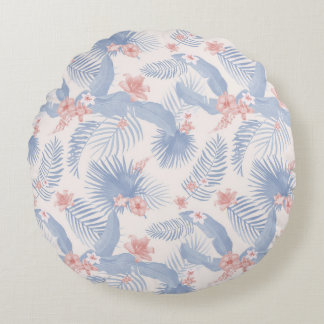 Tropical Parrot Theme Round Cushion
