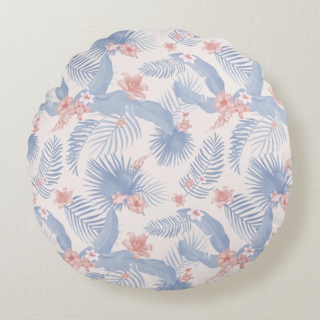 Tropical Parrot Theme Round Cushion (Front)