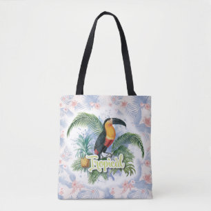 Tropical Parrot Theme Tote Bag