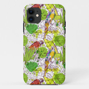 Tropical Parrots iPhone 11 Case