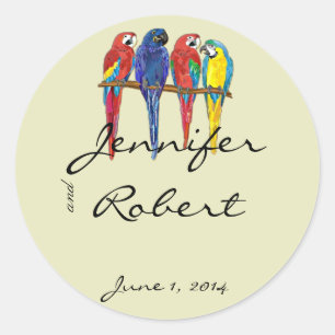 Tropical Parrots Envelope Seal