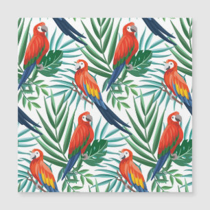 Tropical Parrots: Lush Palm Seamless