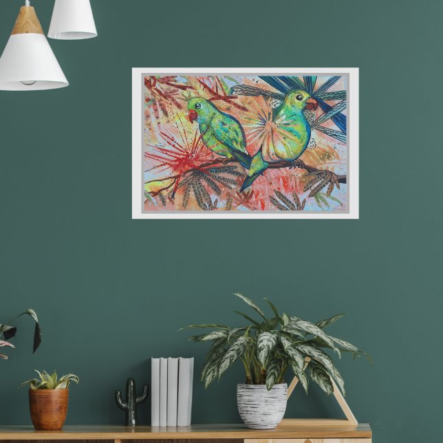 Tropical Parrots Poster (Living Room 1)