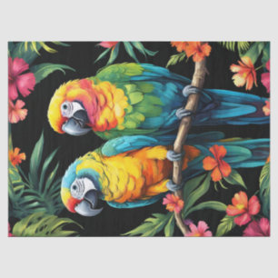 Tropical Parrots Tissue Paper