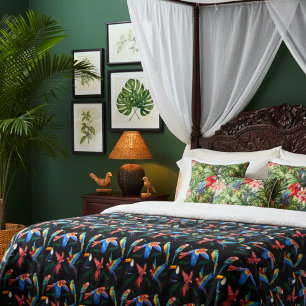 Tropical Parrots & Toucans Blanket Vibrant Birds
