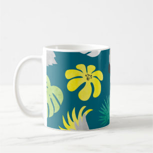 Tropical Parrots: Watercolor Summer Scene Coffee Mug