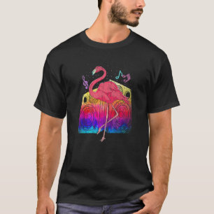Tropical Party Animal Cool Exotic Bird Music Pink  T-Shirt
