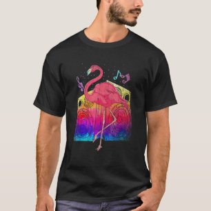 Tropical Party Animal Cool Exotic Bird Music Pink  T-Shirt