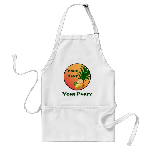 Tropical Party Food Apron (Front)