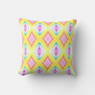Tropical Pastel Diamond Pattern Cushion