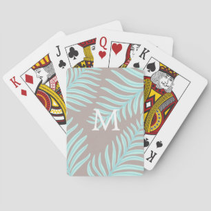 Tropical Pastel Monogram Playing Cards