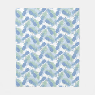 Tropical Pastel Pineapple Pattern Fleece Blanket
