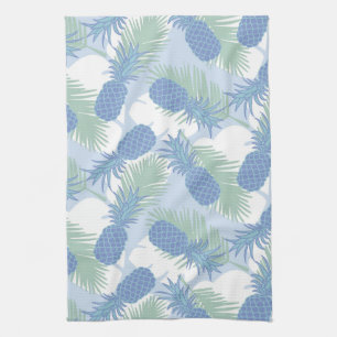 Tropical Pastel Pineapple Pattern Tea Towel