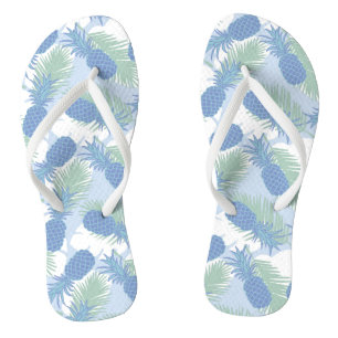Tropical Pastel Pineapple Pattern Thongs