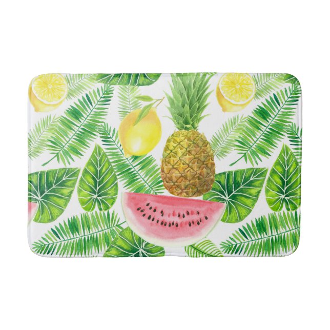 Tropical pattern bath mat (Front)