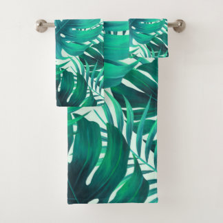 Tropical Pattern Bath Towel Set