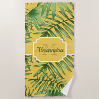 Tropical Pattern Beach Towel