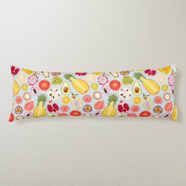 Tropical Pattern Body Pillow (Front)