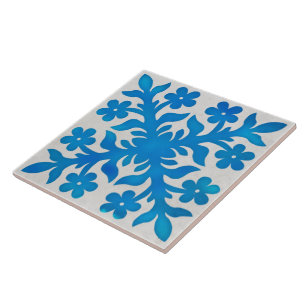tropical pattern ceramic tile
