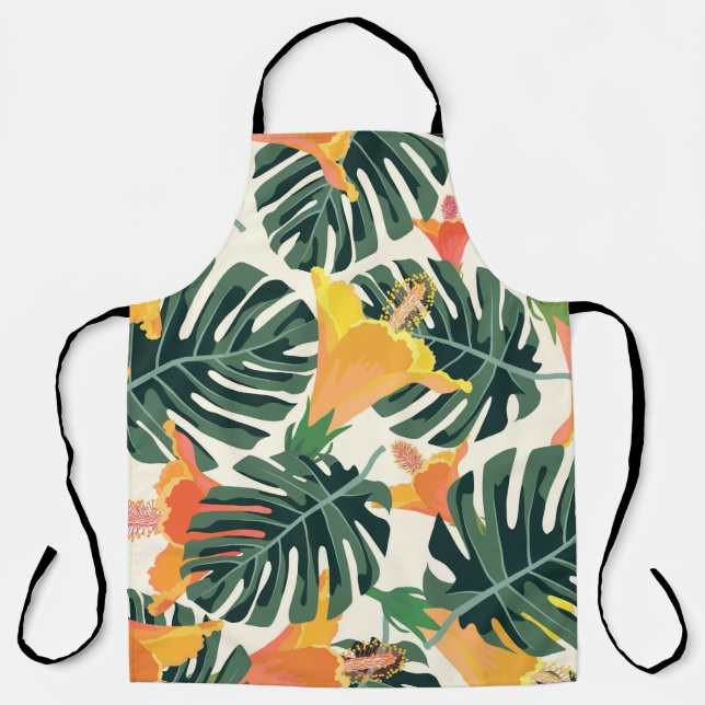 Tropical pattern. Colourful textile texture. exoti Apron (Front)