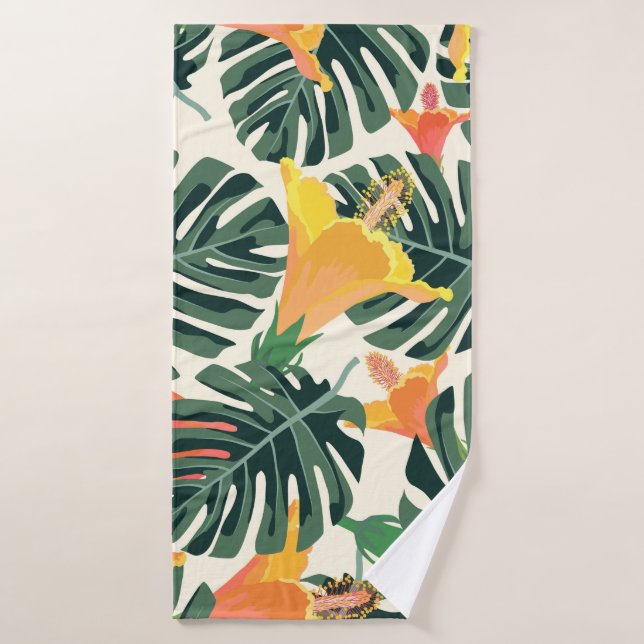 Tropical pattern. Colourful textile texture. exoti Bath Towel (Bath Towel)