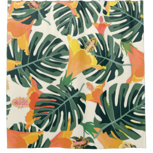 Tropical pattern. Colourful textile texture. exoti Shower Curtain