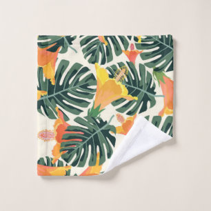 Tropical pattern. Colourful textile texture. exoti Wash Cloth