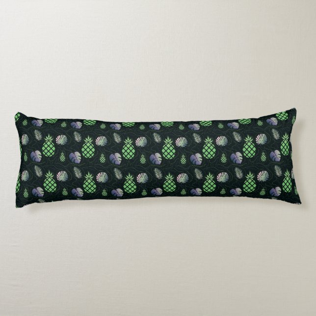 Tropical pattern dark body cushion (Back)