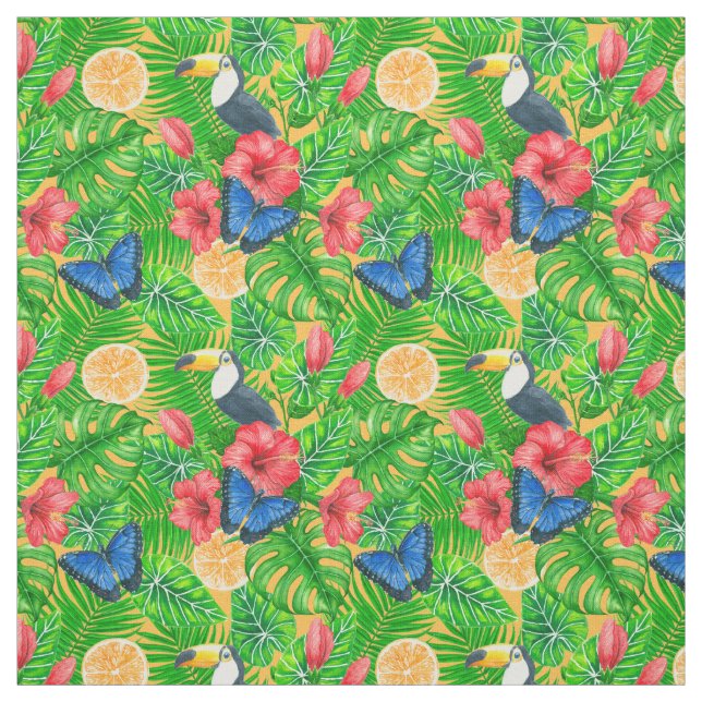Tropical pattern fabric (Swatch)