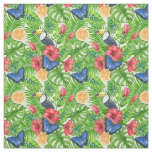 Tropical pattern fabric