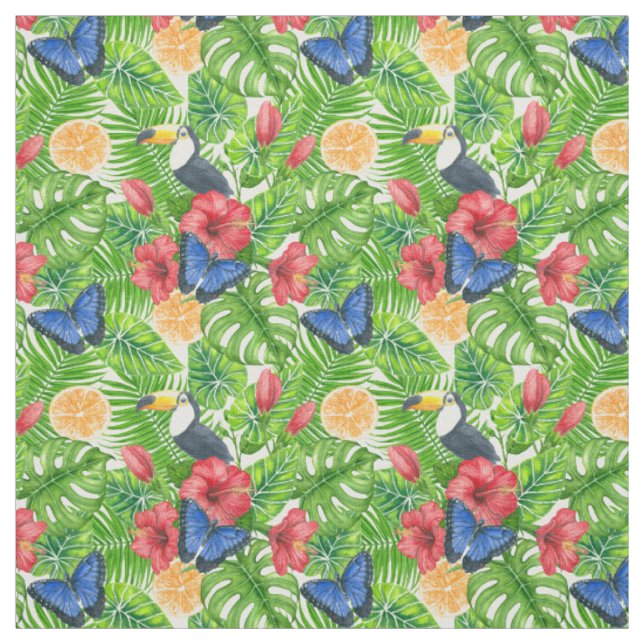 Tropical pattern fabric (Swatch)