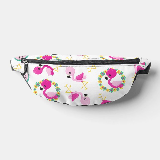 Tropical Pattern, Flamingos, Watermelons, Flowers Bum Bags (Lay Down)