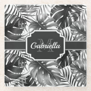 Tropical Pattern Glass Coaster