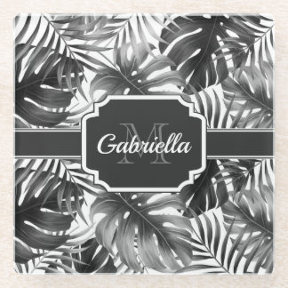 Tropical Pattern Glass Coaster