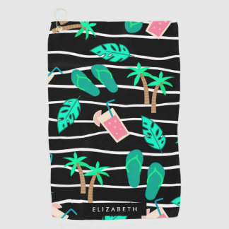 Tropical Pattern Golf Towel