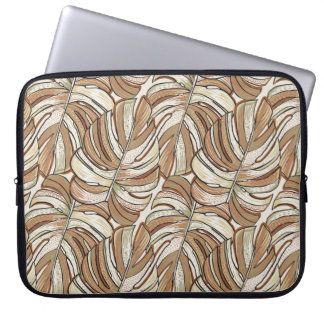 Tropical pattern. Graphic design with amazing mons Laptop Sleeve